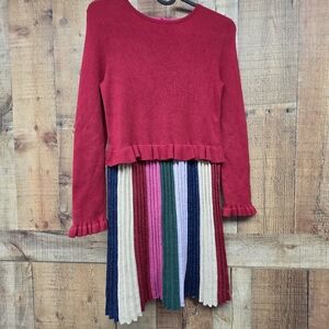 Mini Boden Sparkly Knitted Sweater Long Sleeve Dress Girls Size 11-12 yrs